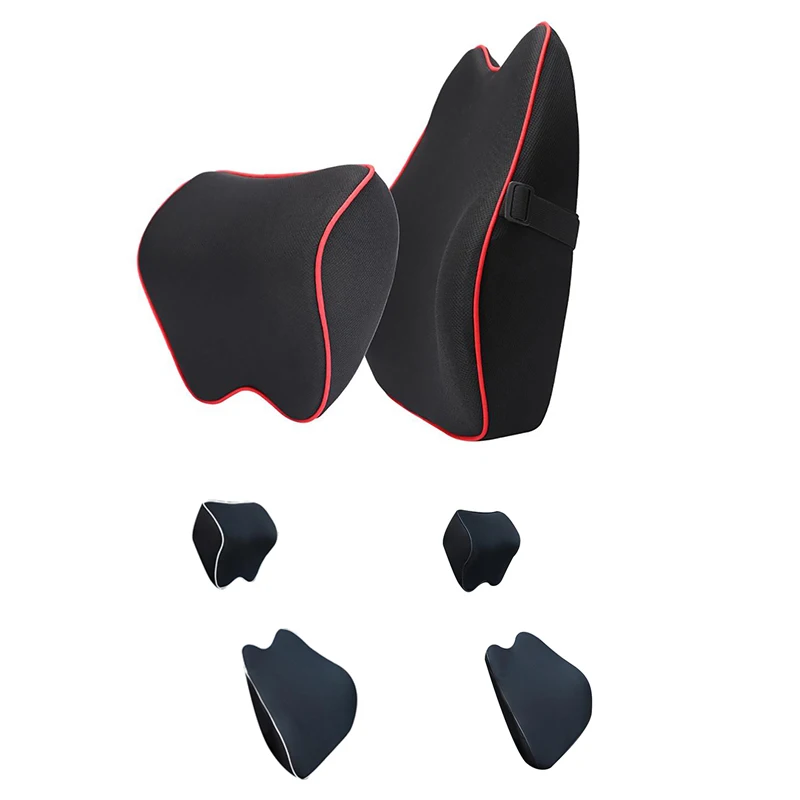 

Подушка для шеи и подголовника автомобиля, подушка из хлопка с эффектом памяти, поддержка головы автомобильного сиденья с регулируемыми эл...