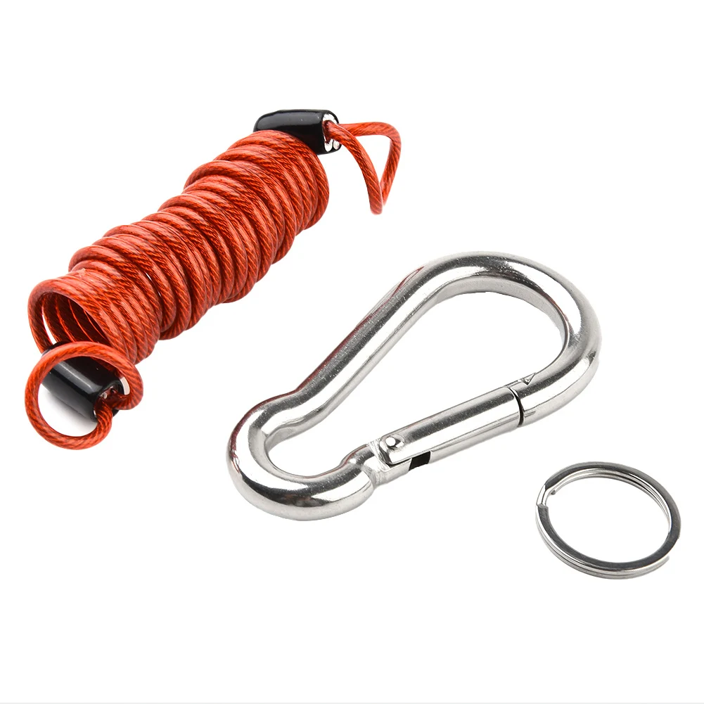 RV Trailer Safety Rope Stainless Steel Safety Buckle Spring Hook Anti-Off Rope For The Towing Of Trailers And Tractors