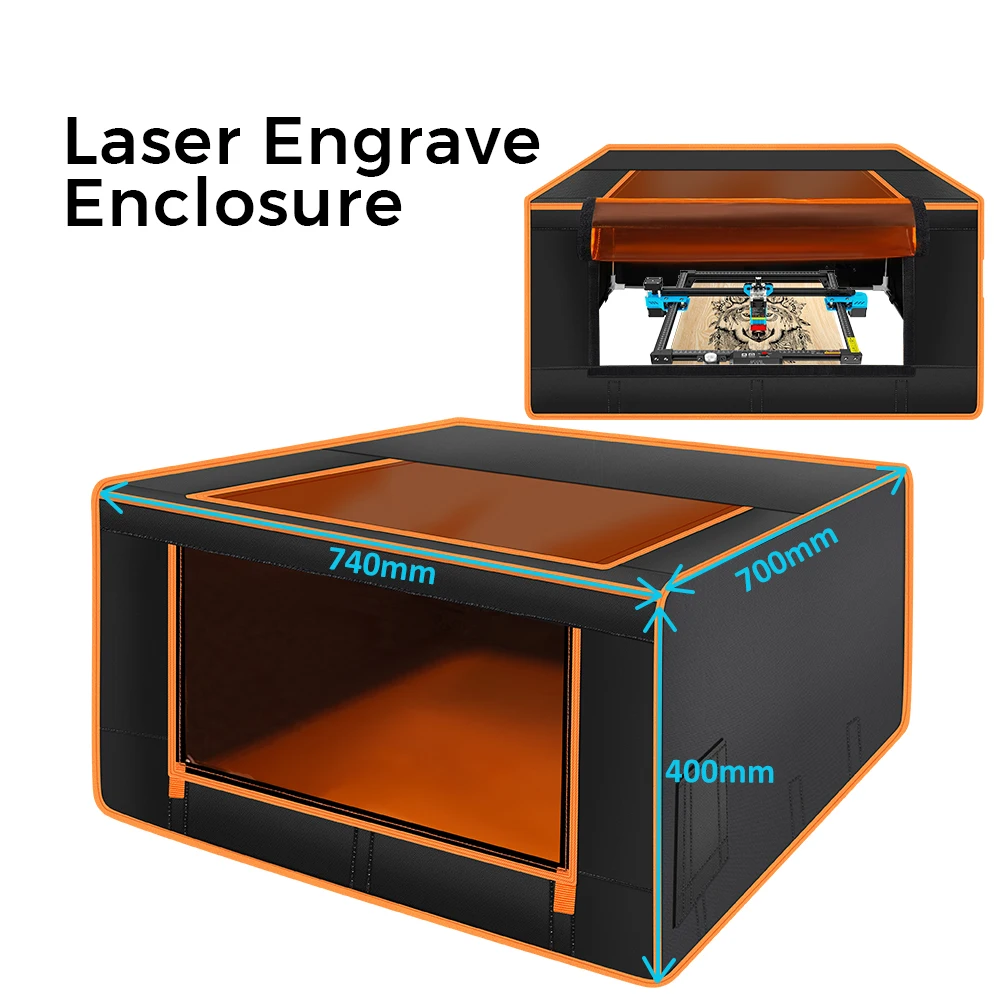 

Twotrees Laser Engraver Housing with Vents Fireproof Materials Sound Insulation And Dust Protection Eye Protection 740x700x400mm