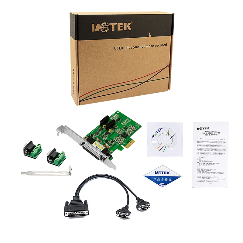 UOTEK Industrial PCI Express PCI-E к фотомагнитной последовательной карте 2 порта DB9 RS485 RS422 PCIE