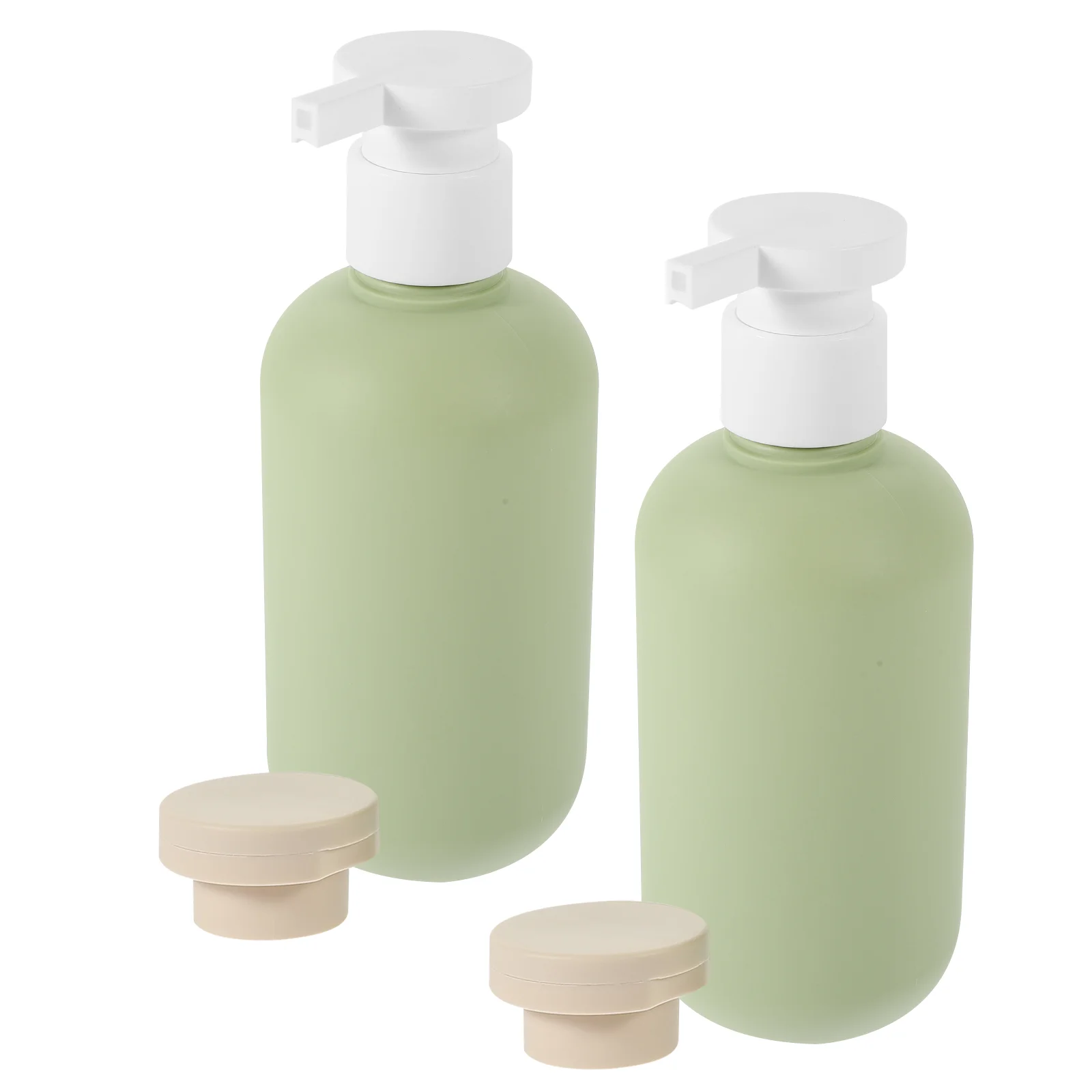 

2 Pcs Refillable Shampoo Bottles Lotion Replacement Pump Heads Emollient Body Wash Dispenser Empty Plastic Travel
