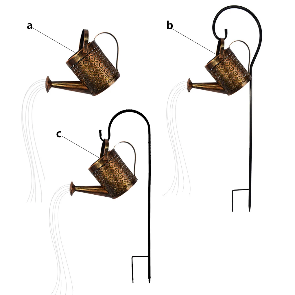 

Лампа для полива на солнечной батарее, цветочный горшок, винтажный светильник, теплый белый Садовый аксессуар, праздничное украшение без подставки