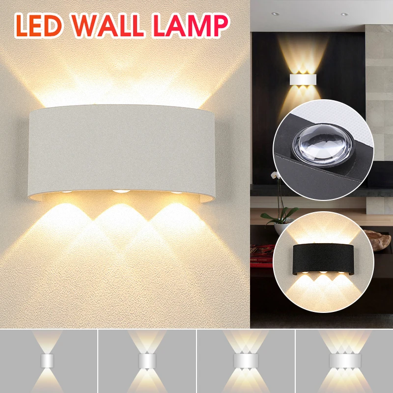 Wall Lamps Wall Light Outdoor A85-265V Lighting Home Decor Bedroom Closets Light Fixture Led Interior Wall Lamp For Living Room
