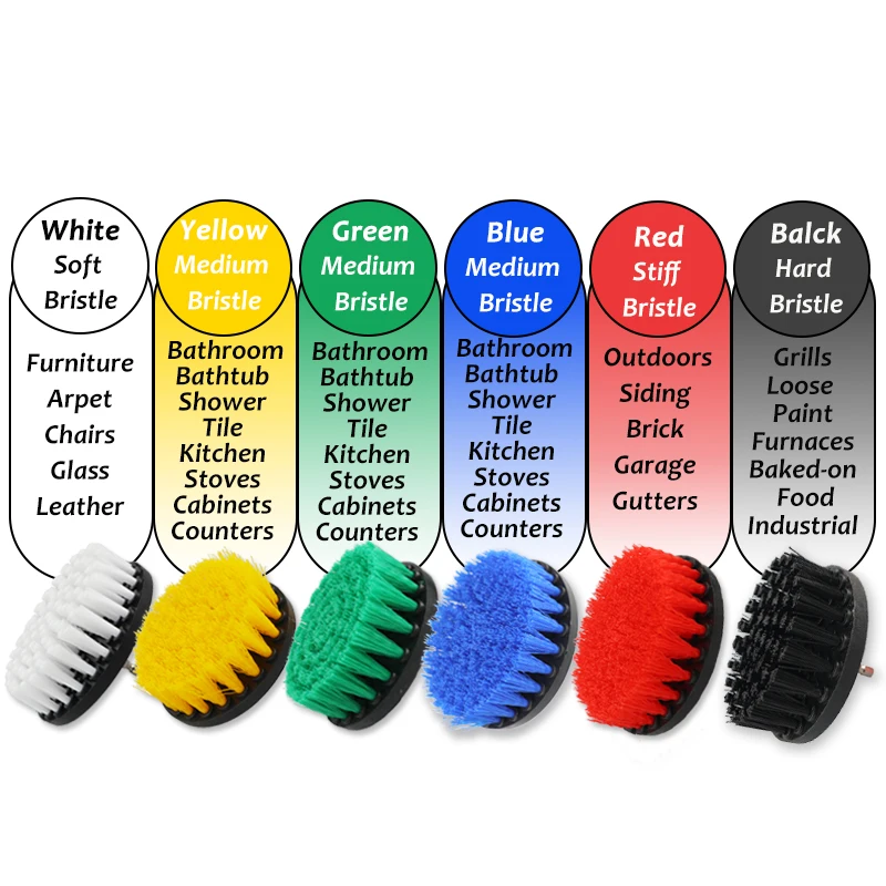

3pcs/set Car Wash Cleaning Drill Brush Set Power Scrubber Brush Car Polisher Bathroom Cleaning Kit Kitchen Cleaning Tools