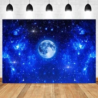 dreamy starry sky glitter star moon universe space photocall backdrop baby birthday party background photography photo studio