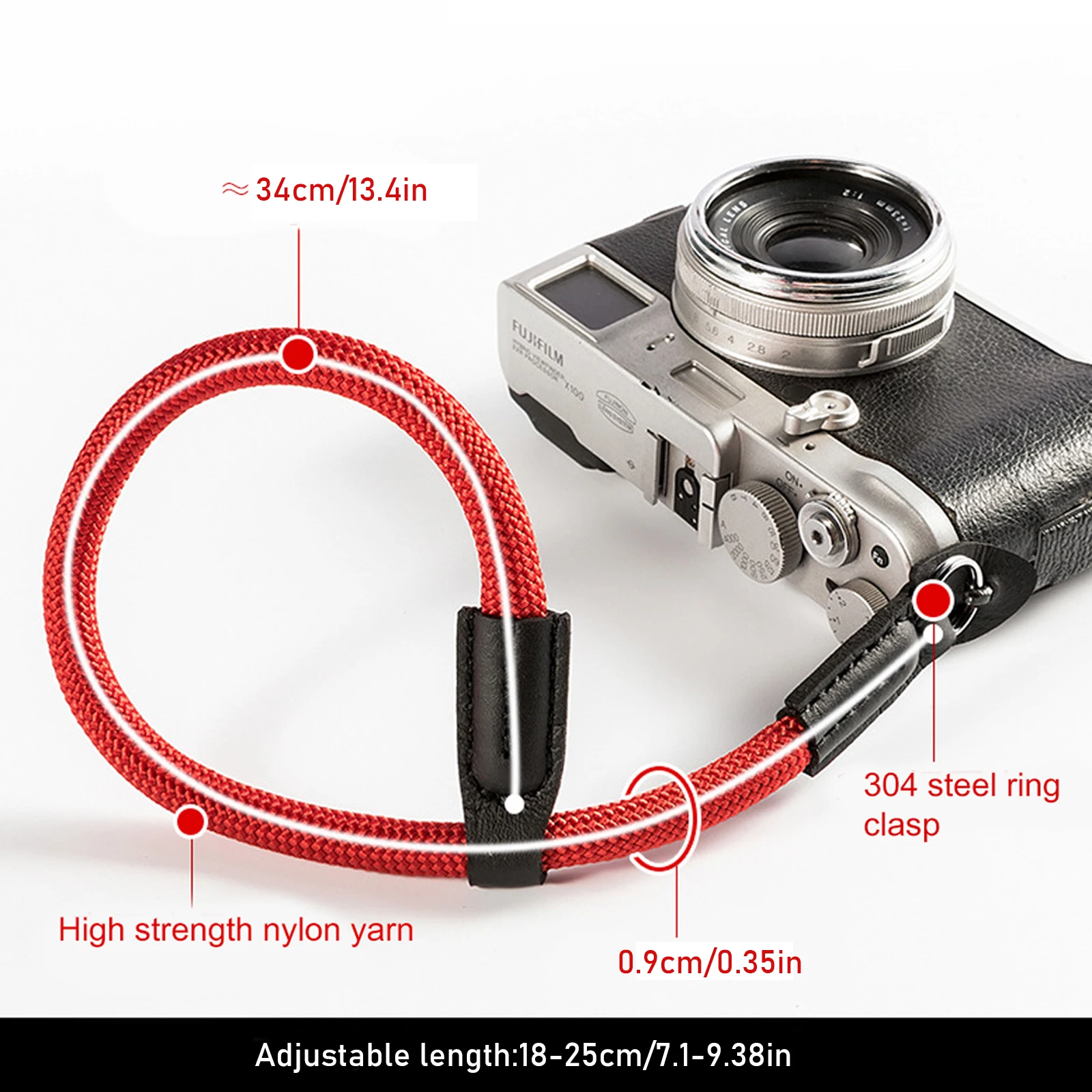

Universal Nylon Neck Strap Wrist Belt Compatible Camera Wristband with DSLR Sports Action Camera Climbing Rope Shoulder Strap
