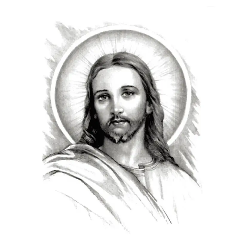 Новинка 2022 художественные портреты с Иисусом водостойкая тату-наклейка для