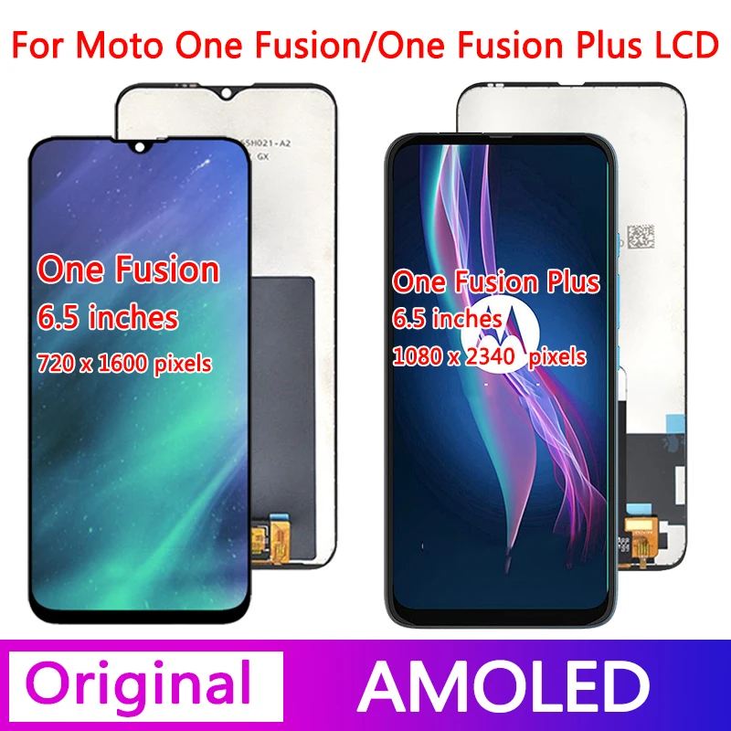 Новинка для Motorola One Fusion XT2073-2 ЖК сенсорный экран дигитайзер в сборе для Moto One Fusion + OneFusion Plus дисплей PAKF0002IN