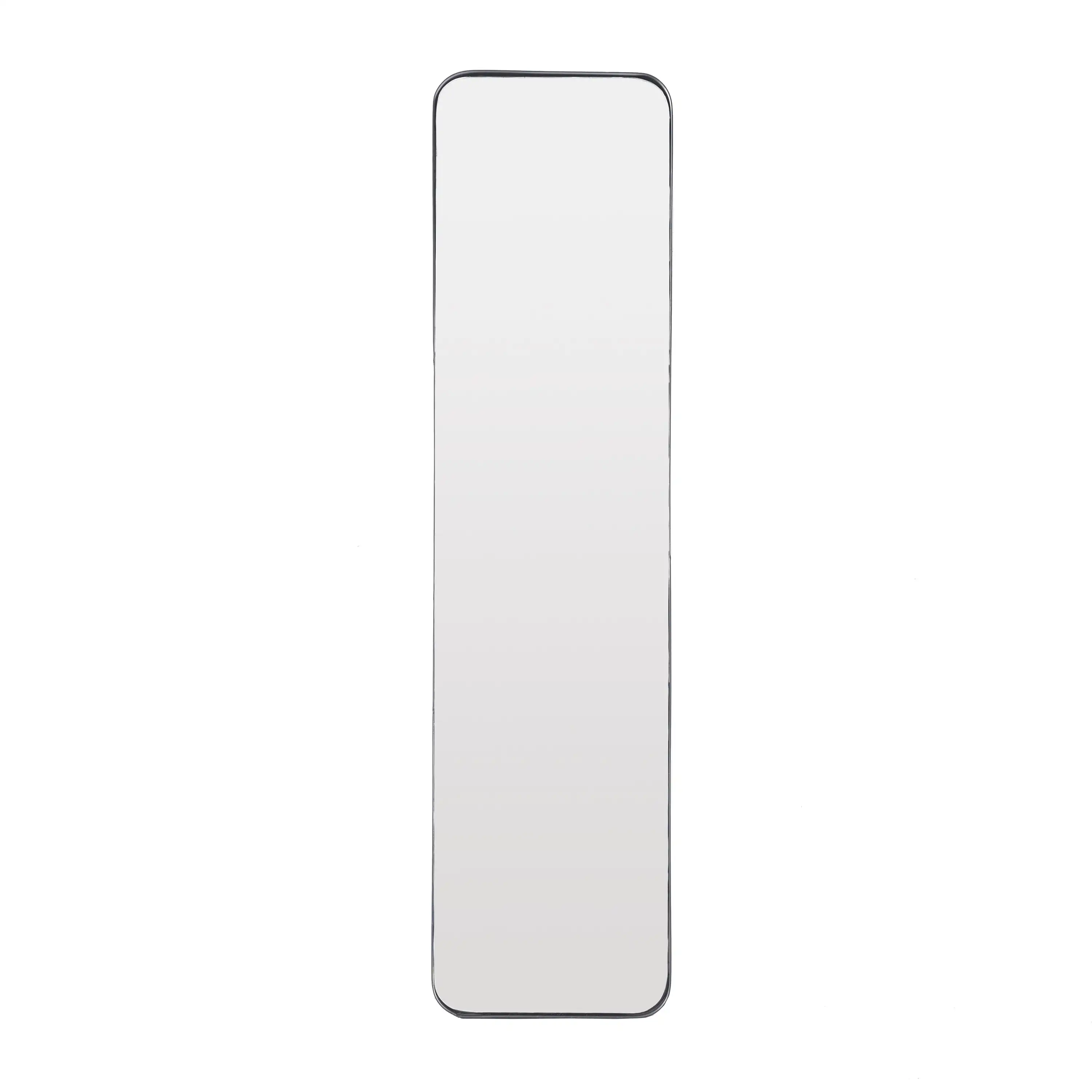 

12" x 48" Black Wall Mirror with Thin Frame