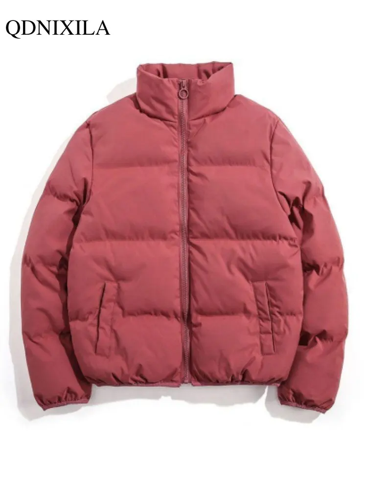 2022 Autumn Winter New Women's Parkas Jackets Sale Very Warm Padding Bread Cold Coat Stand Collar Cotton Short Clothes Casual