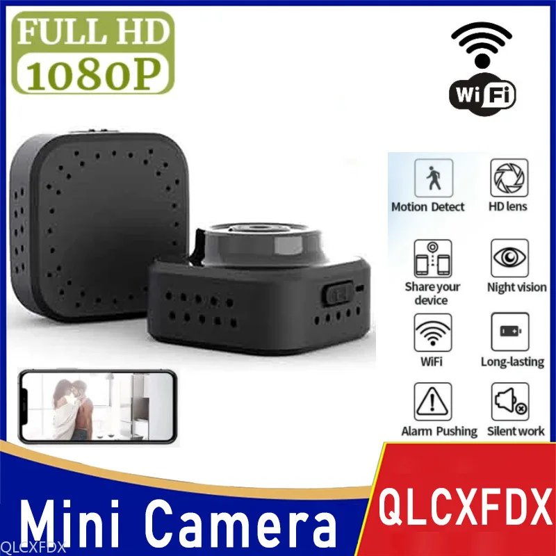 

Портативная мини-видеокамера 1080P, Wi-Fi, беспроводная видеокамера для домашней безопасности, HD ip-камера с перезаряжаемой батареей, поддержка ...