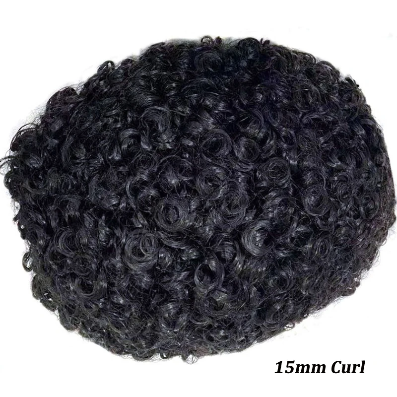 Мужские парики из натуральных волос Addbeauty 4 мм волнистые