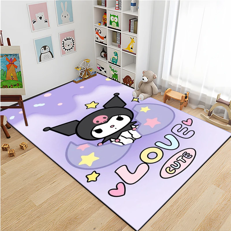 Милый мультяшный коврик Kuromi для гостиной детской комнаты дивана пола домашнего
