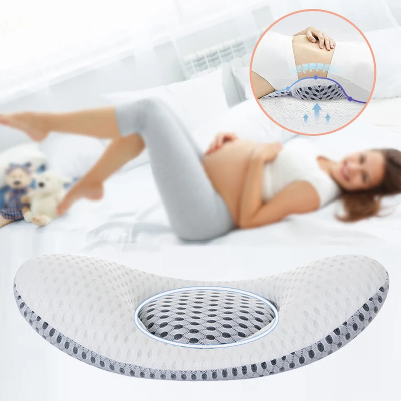 

3D Waist Buckwheat Sleep Pillow Bed Back Pillow Pregnant Women Pillow Lumbar Support Lumbar For Home Prevent Muscle Strain