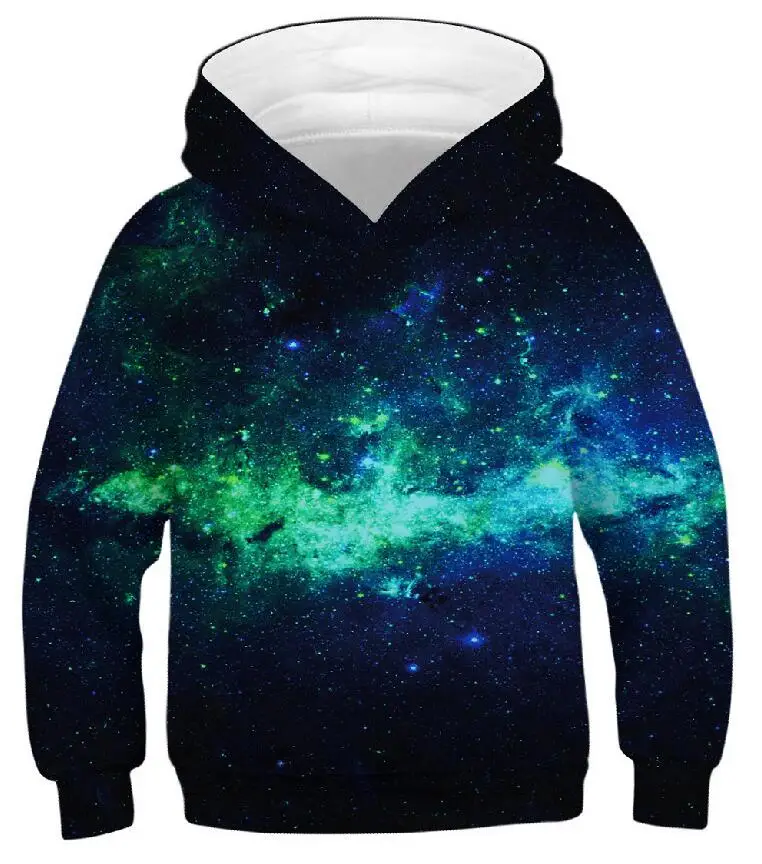 

Children's Sports Hoodies Black/White 3D Print Kids Sweatshirts Junior Child Long Sleeve Pullover 4-13y Boy/Girl Hooded Sweaters