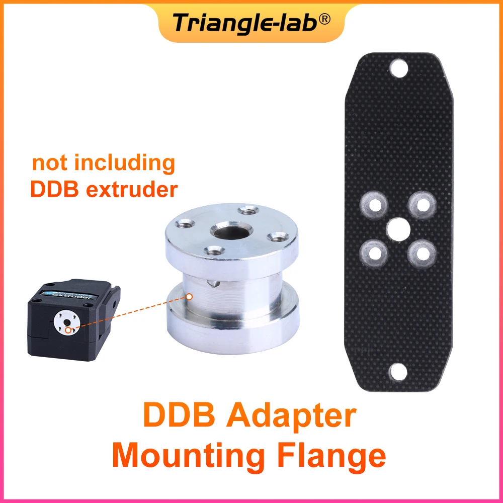Trianglelab DDB Extruder Adapter and Mounting Flange for DDB Extruder DDE V2.0 Aluminium Alloy 3D Priter
