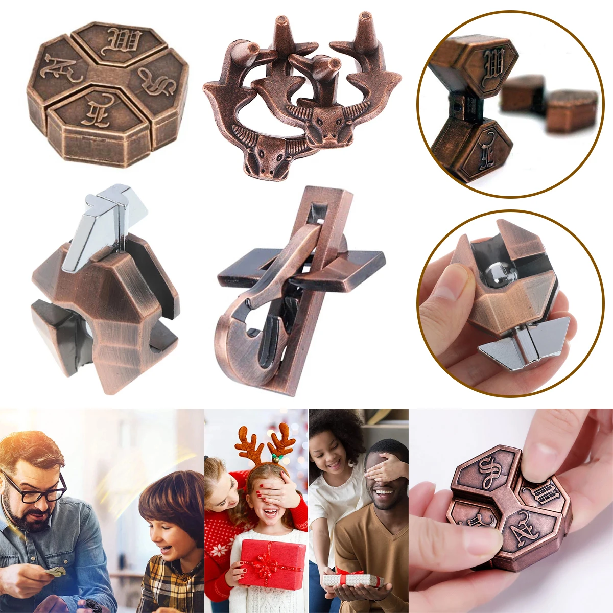 

Головоломка для мозга, металлический пазл, игрушка, 3D разблокировка, блокировка, Забавный металлический пазл-головоломка с узлом, игры для разума для взрослых и подростков, развивающая игрушка