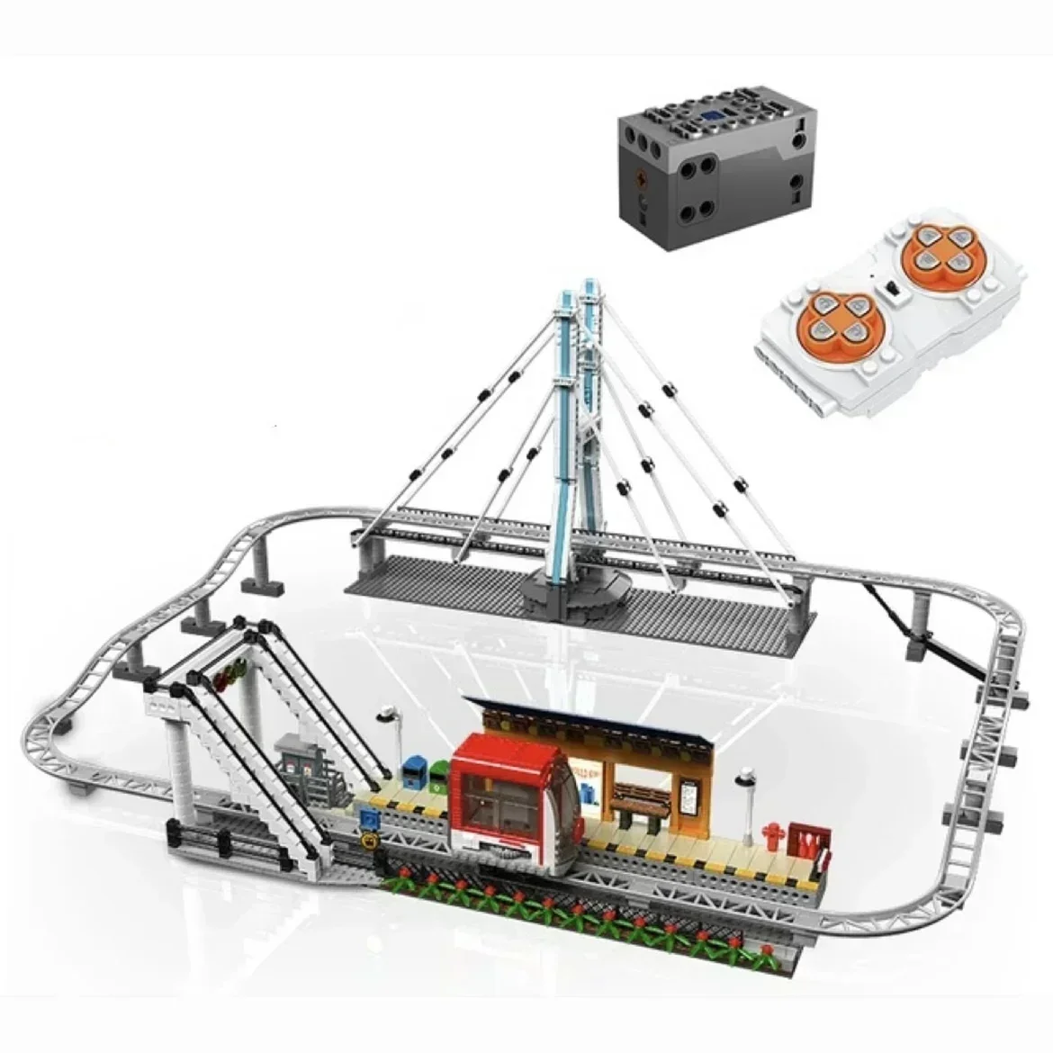 Mold King 16052 технический автомобиль строительный блок городской железнодорожный с