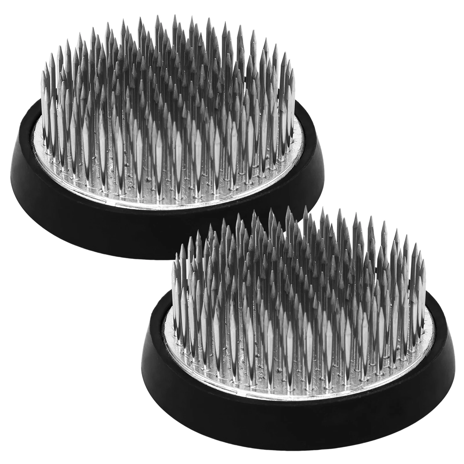 

2Pcs Floral Frog Stainless Steel Flower Arranger Tool Metal Flower Pin Holder with 169 Pins Round DIY Flower Fixed Tool Mini