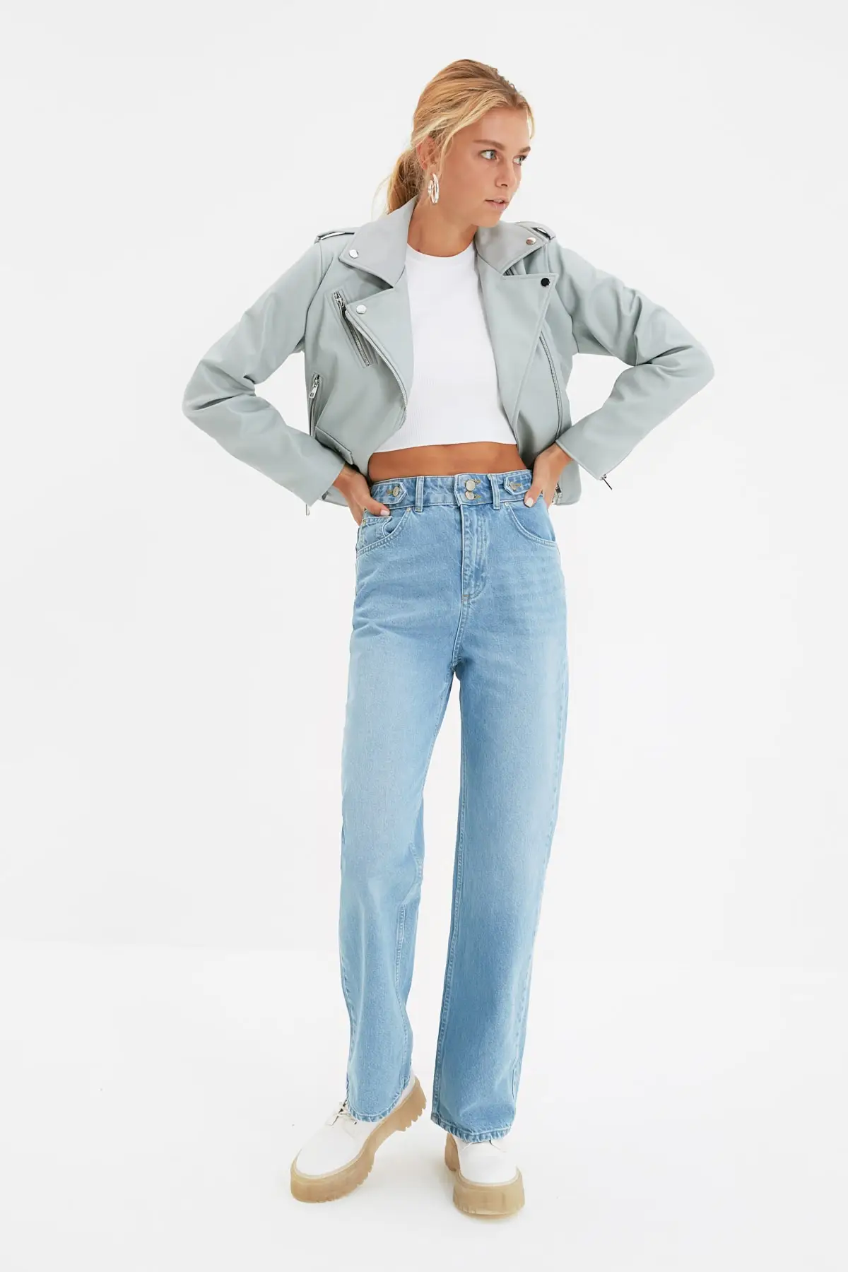 

Trendyol High Bel 90's Wide Leg Jeans TWOAW22JE0478