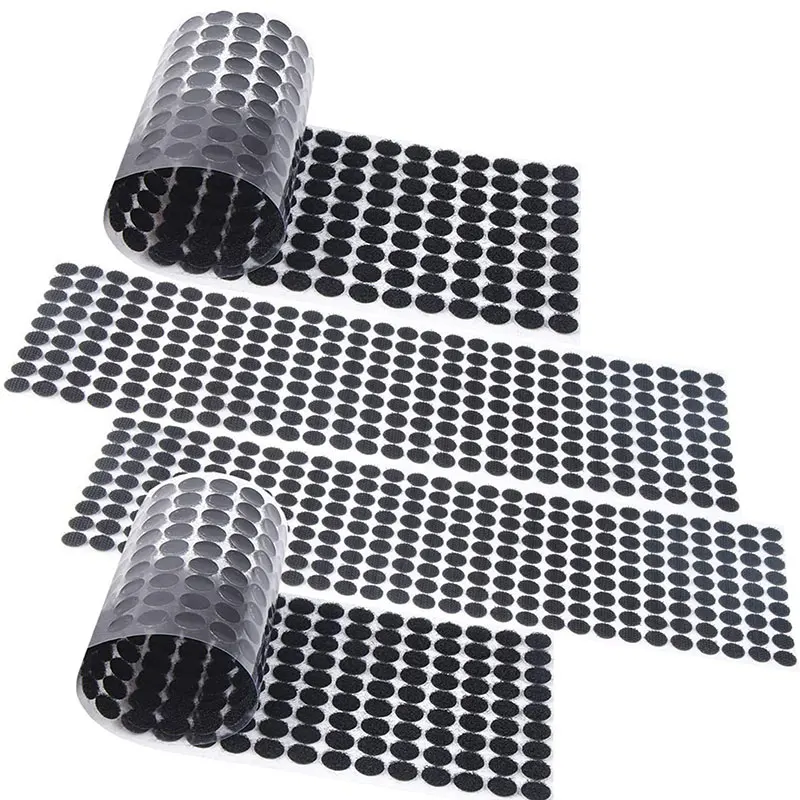 

200Pairs Dot Tape Hook Loop Fastener Strong Self Adhesive Nylon Magic Sticker Black White Interlocking DIY Accessories 10-30mm