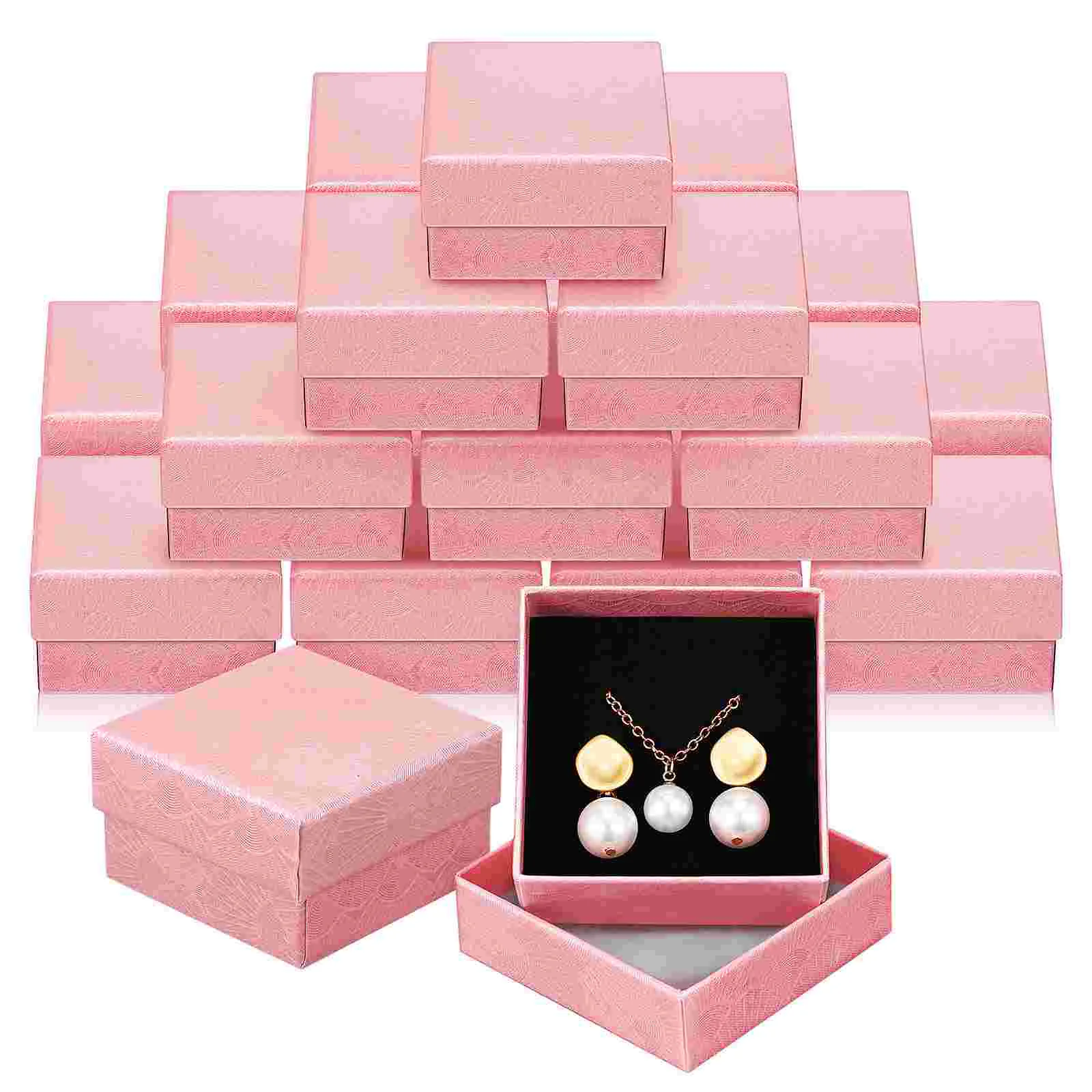

24 Pcs Jewelry Display Holder Storage Case Ring Holders Box Paper Miss Organizer