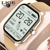 lige women smart watch waterproof 1 69 full touch screen heart rate clock fitness tracker watch bluetooth call smartwatch lady