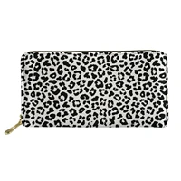 classic leopard pattern long wallets swanky teenager zipper%c2%a0coin purse woman shopping premium clutch card holder decoration