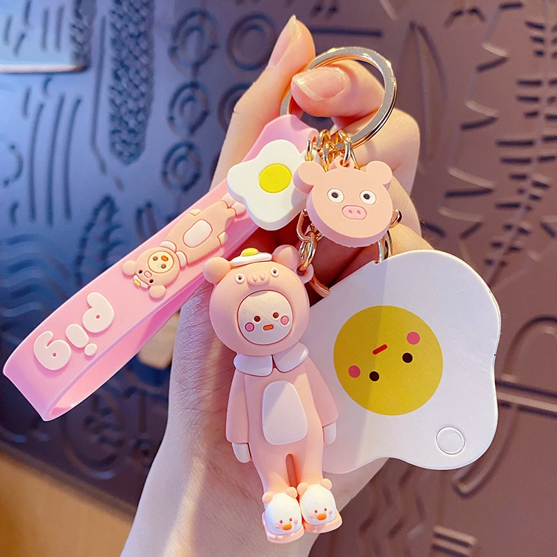 Брелок для ключей UOVO с изображением героев мультфильмов грибов хот-догов птиц