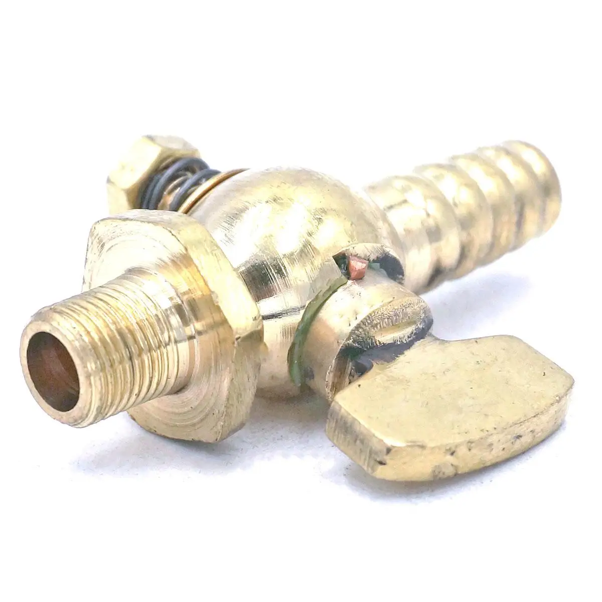 Латунный запорный клапан для шланга с зазубринами наружная резьба BSP 1/8 дюйма 1/4 3/8