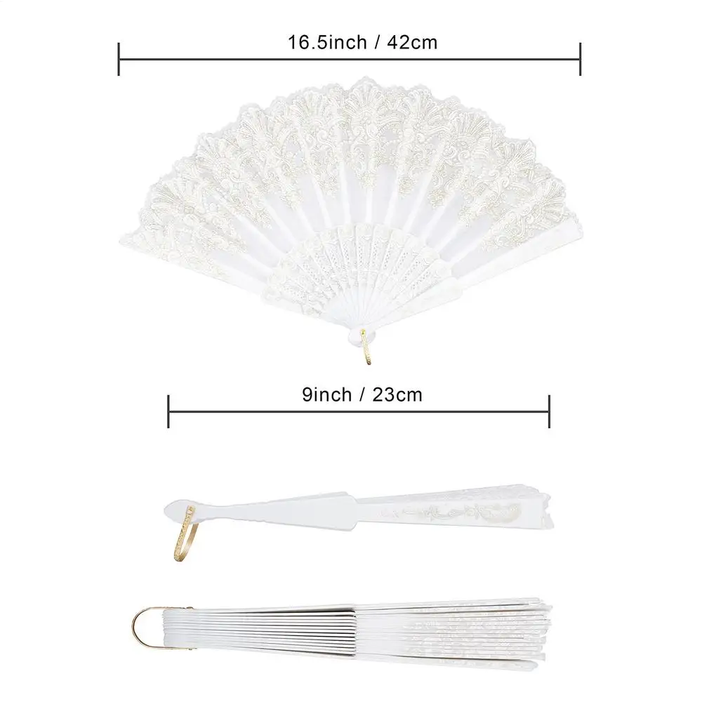 

Складной веер белый