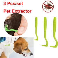 3pcsset twist hook flea tick remover dogs accessories pet extractor