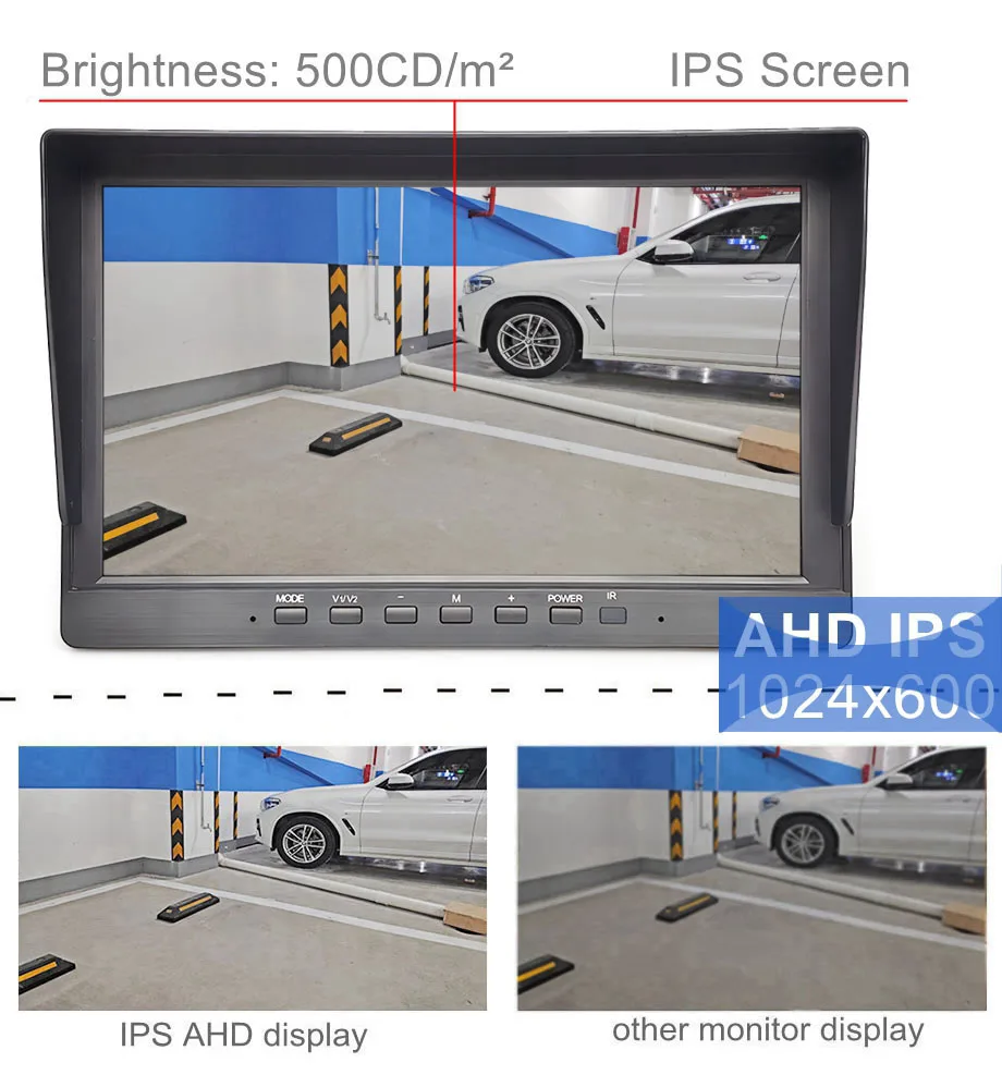 DIYKIT 1920x1080 10 1-дюймовый автомобильный монитор AHD IPS IP68 Starlight ночного видения камера