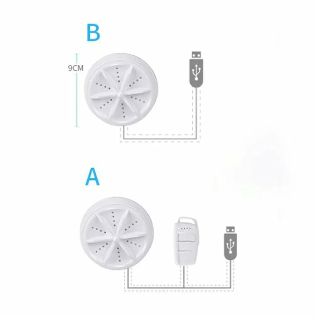 2 in 1 Portable Mini Washing Machine Ultrasonic Washer with USB Cable Convenient for Travel Business Trip | Дом и сад