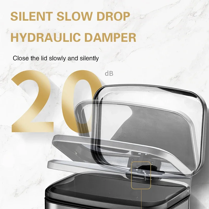 Кухонный мусорный бак из нержавеющей стали 13 л мусорная корзина для переработки