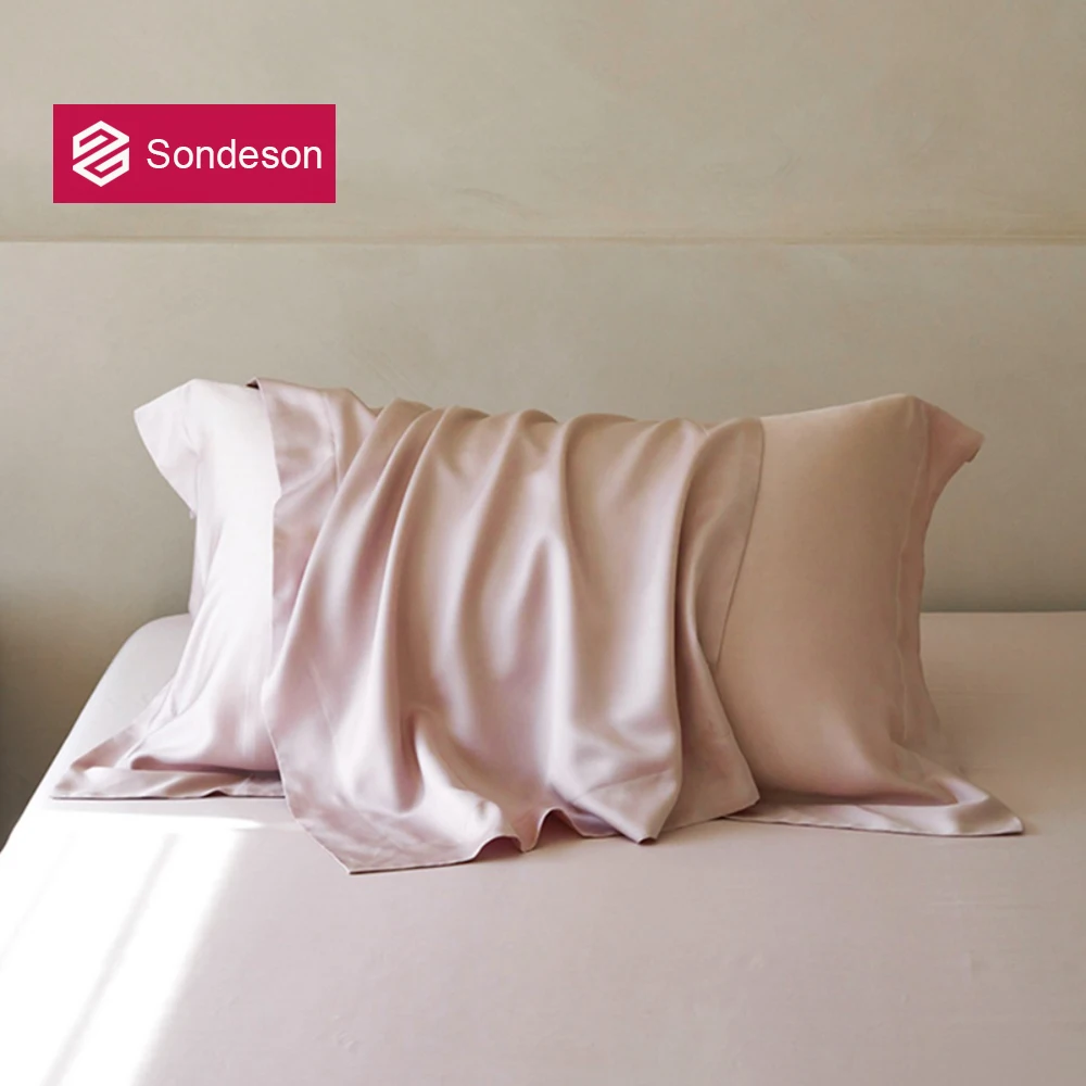 Розовая наволочка Sondeson из шелка