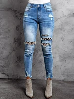 spring and summer womens new pierced tassel stretch midwaist small straight leg jeans women