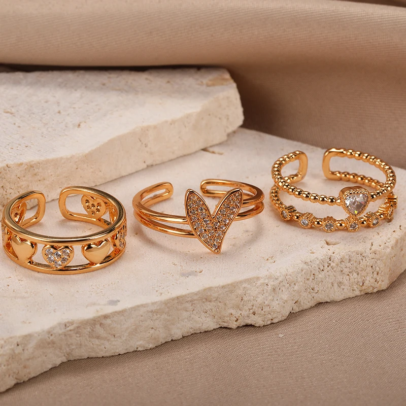 

Romantic Dainty Rings For Women Red Zircon Thin Heart Korean Finger Accessories Wedding Gifts Yes Rings For Girlfriend