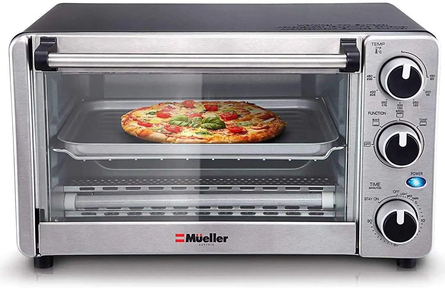 Toaster Oven 4 Slice, Multi-Function Stainless Steel Finish by , Includes Baking Pan and Rack free shipping