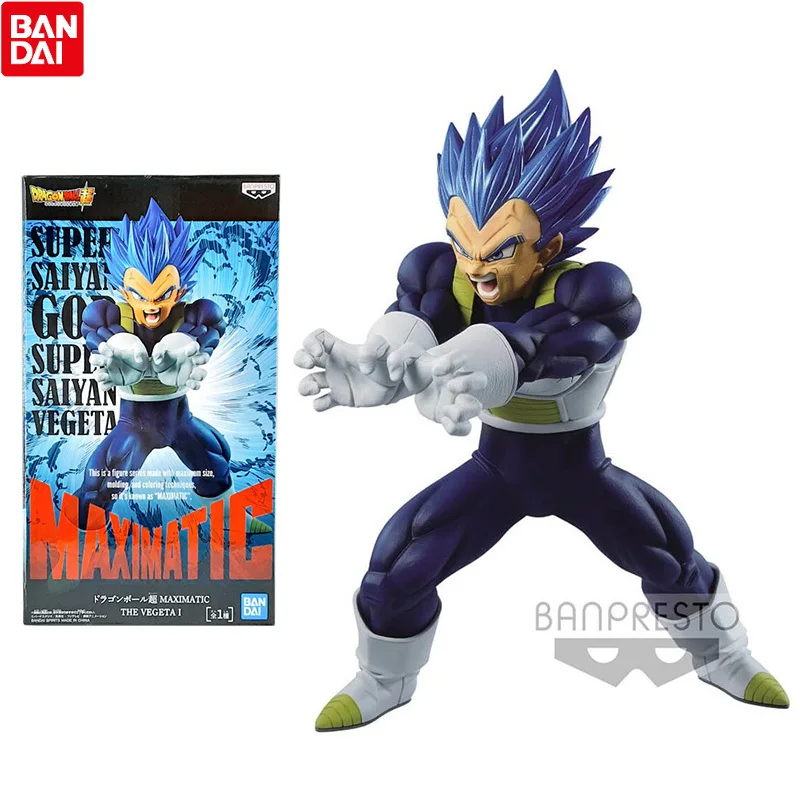 

Bandai Dragon Ball Anime Figure MAXIMATIC Super Saiyan God Blue Hair Vegeta Genuine Model Action Toy Figure Toys for Children