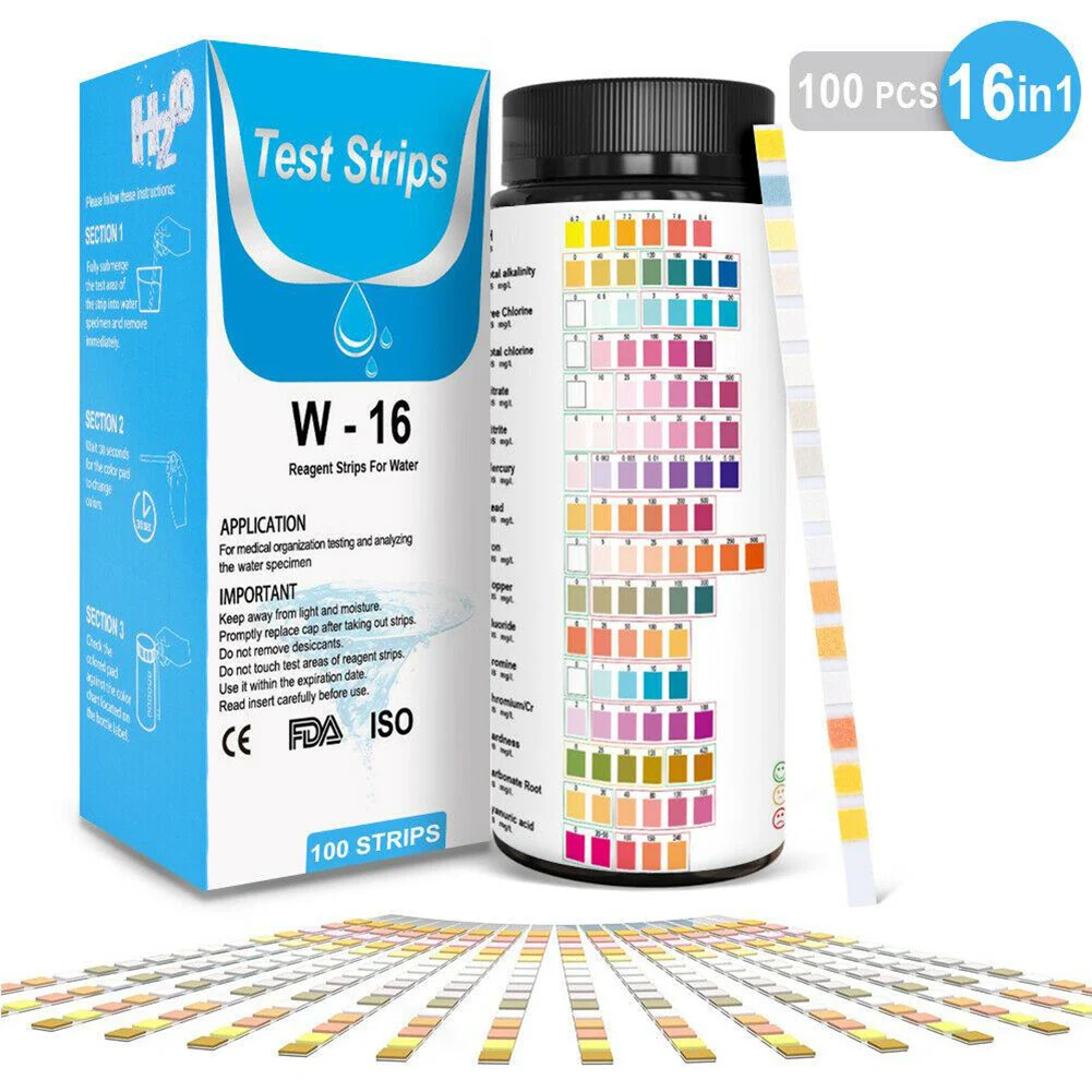 16 In 1 Drinking Water Test Kit Strips Home Water Quality Te