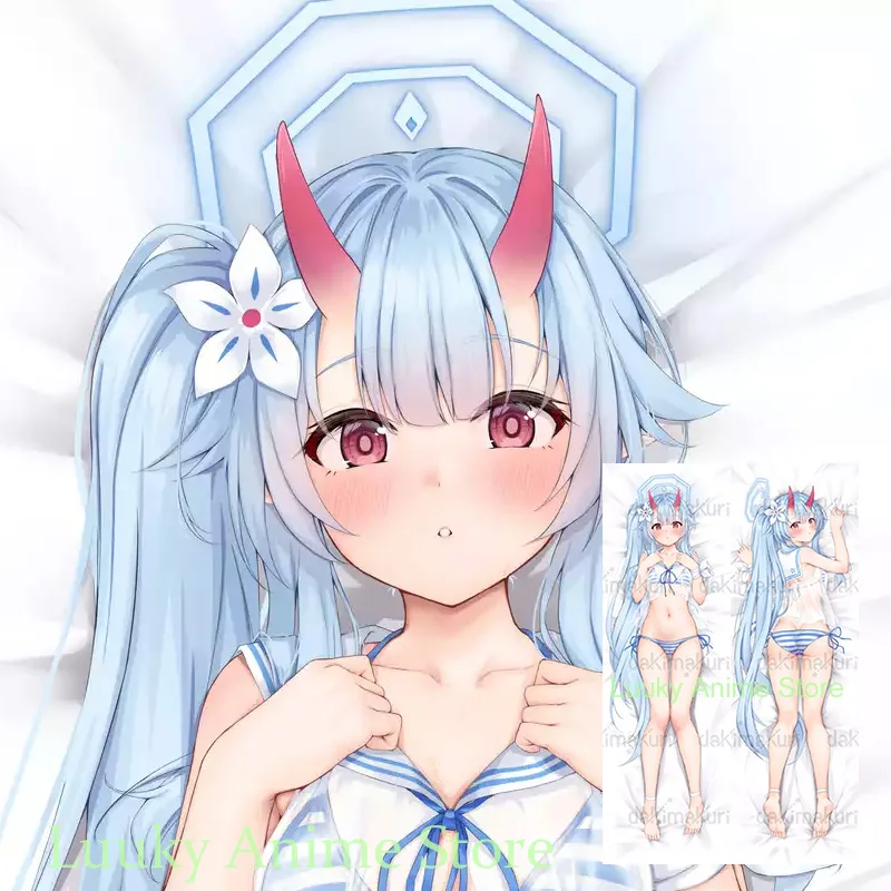 Двусторонняя наволочка Dakimakura Waraku Chise с голубым архивом аниме в натуральную