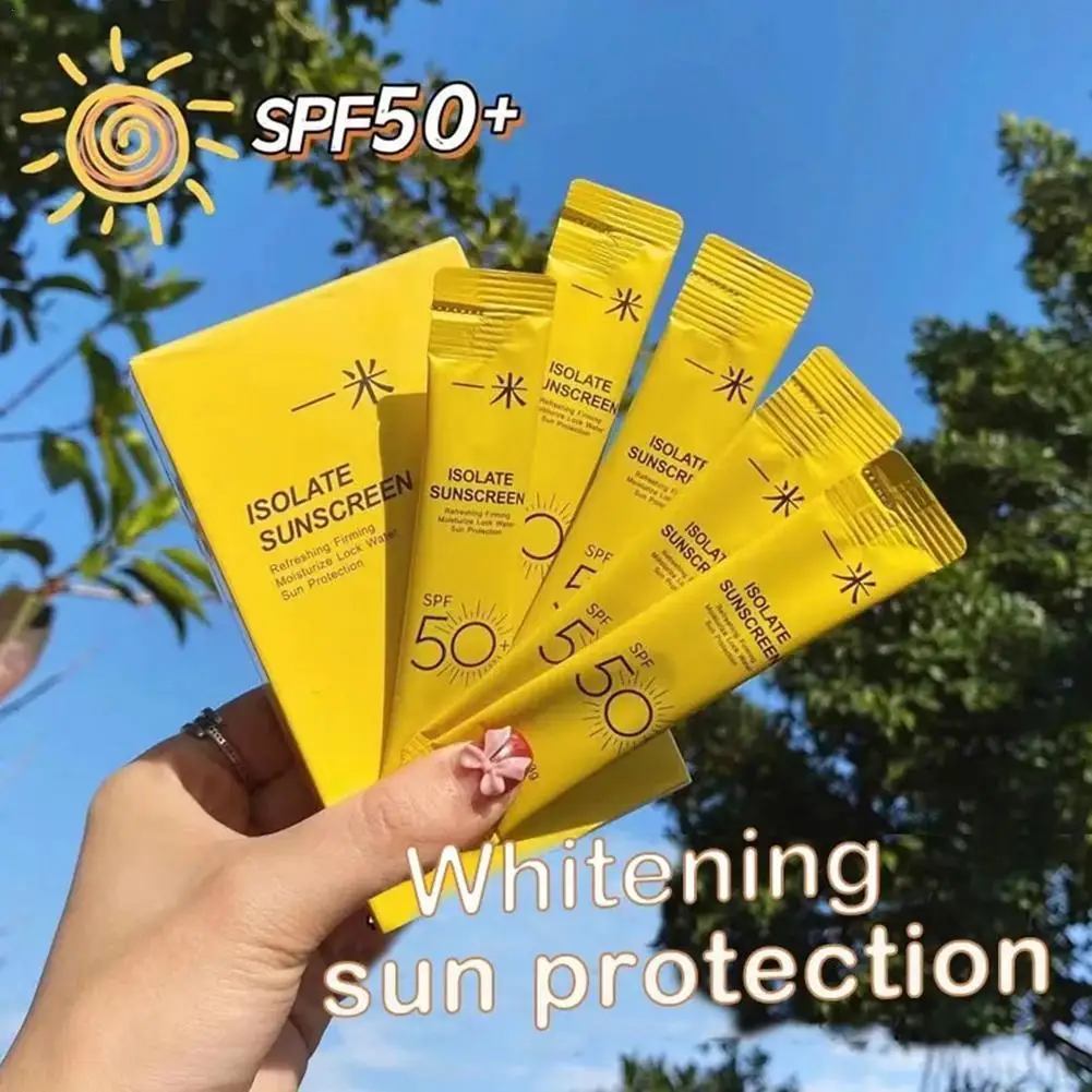 

Portable Isolate Sunscreen Spf 50+ Suncream Face Body Outdoor UV Whitening Protection Cream Sunblock U9D7