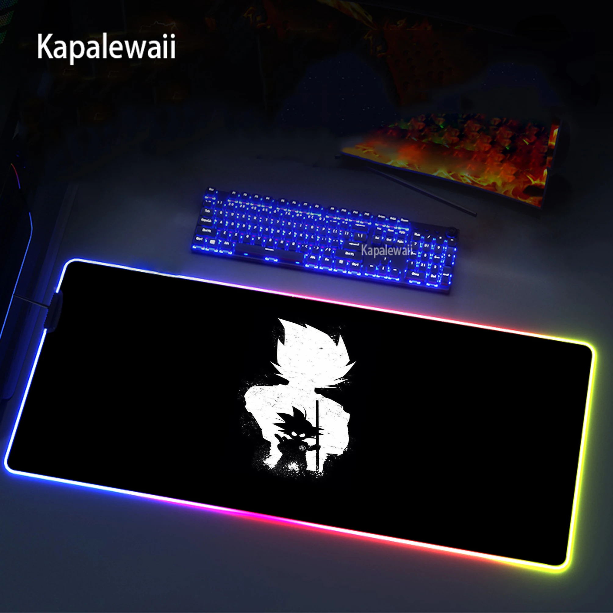 

Large 900x400mmCpmputer Gamer Gaming Mouse Pad Black And White Led Backlight Mouse Mat Computer Keyboard Mouse Mat Desk Mats