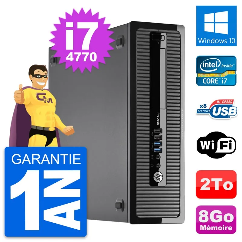 ПК HP ProDesk 400 G1 SFF Intel i7-4770 RAM GB HDD 2To Windows 10 Wifi | Компьютеры и офис