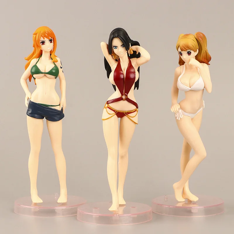 

Anime Sexy Figure One Piece Boa Hancock Nami Charlotte Pudding PVC Action Figure Statue Collectible Model Toys Doll 3pcs/set