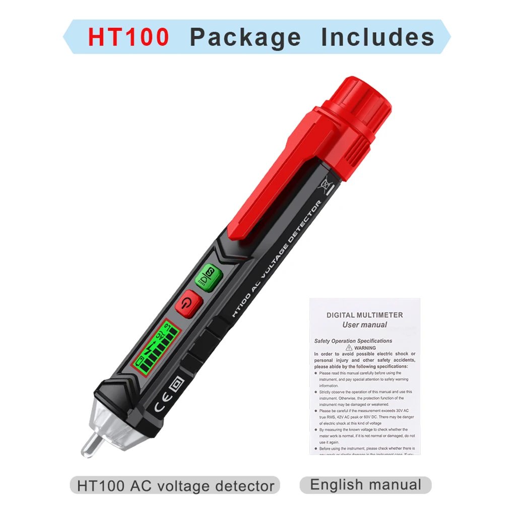 

Voltage Detector Tester Pens Flashlight Digital Indicator Electrician Check