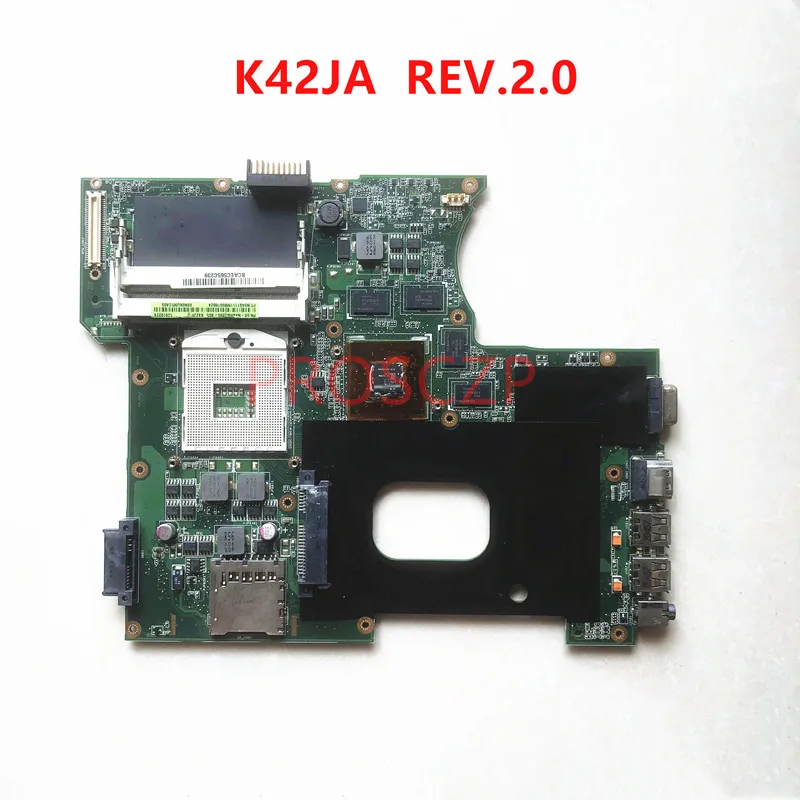 High Quality For ASUS K42J K42JA REV.2.0 Laptop Motherboard 216-0772003 HD5750 GPU HM55 DDR3 100% Fully Tested Working Well