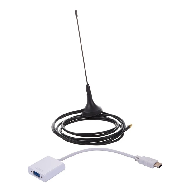 

2 Pcs Accessories: 1 Pcs Digital External Antenna & 1 Pcs HDMI To VGA HDMI Male To VGA RGB Female Video Converter