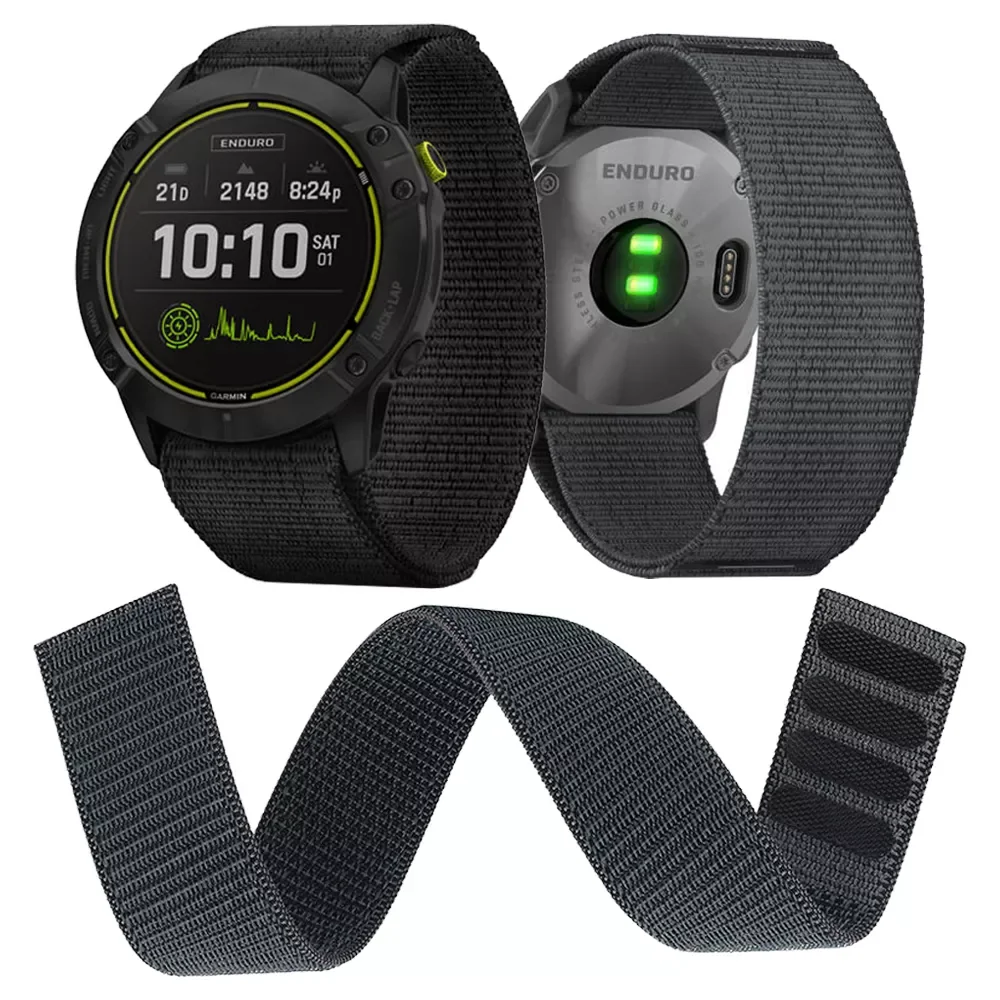 

26mm 22mm Hook & Loop Nylon Strap For Garmin Enduro Watch Band Fenix 6 6X Pro 5X Plus/TACTIX DELTA/MK2i/Forerunner 945 Wrist
